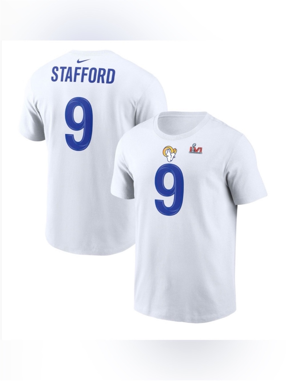 Matthew Stafford Los Angeles Rams Nike Super Bowl LVI T-Shirt